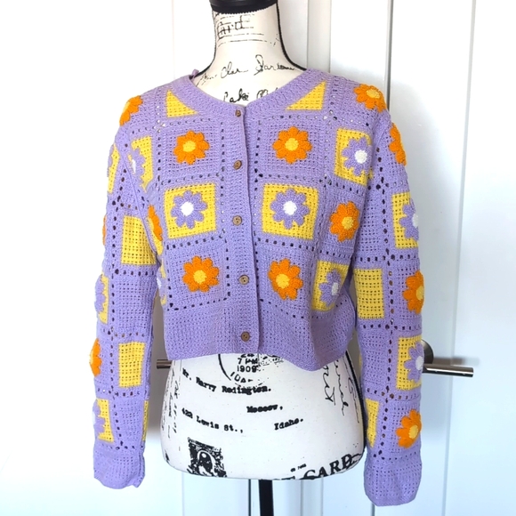 NEW Croquet Floral Sweater - Picture 1 of 4